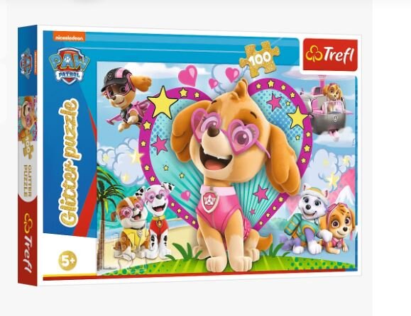 Pussel Glitter Paw Patrol 100 bitar