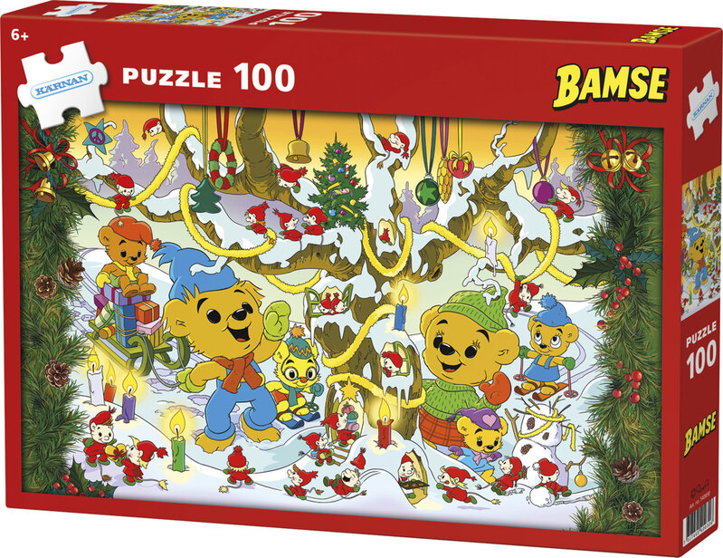 Pussel 100bitar Bamse jul