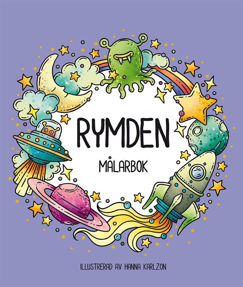 Rymden : målarbok