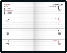 Kalender 2024 Lilla Fick Svart Plast FSC