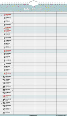 Familjekalender 5 kolumner Helår FSC